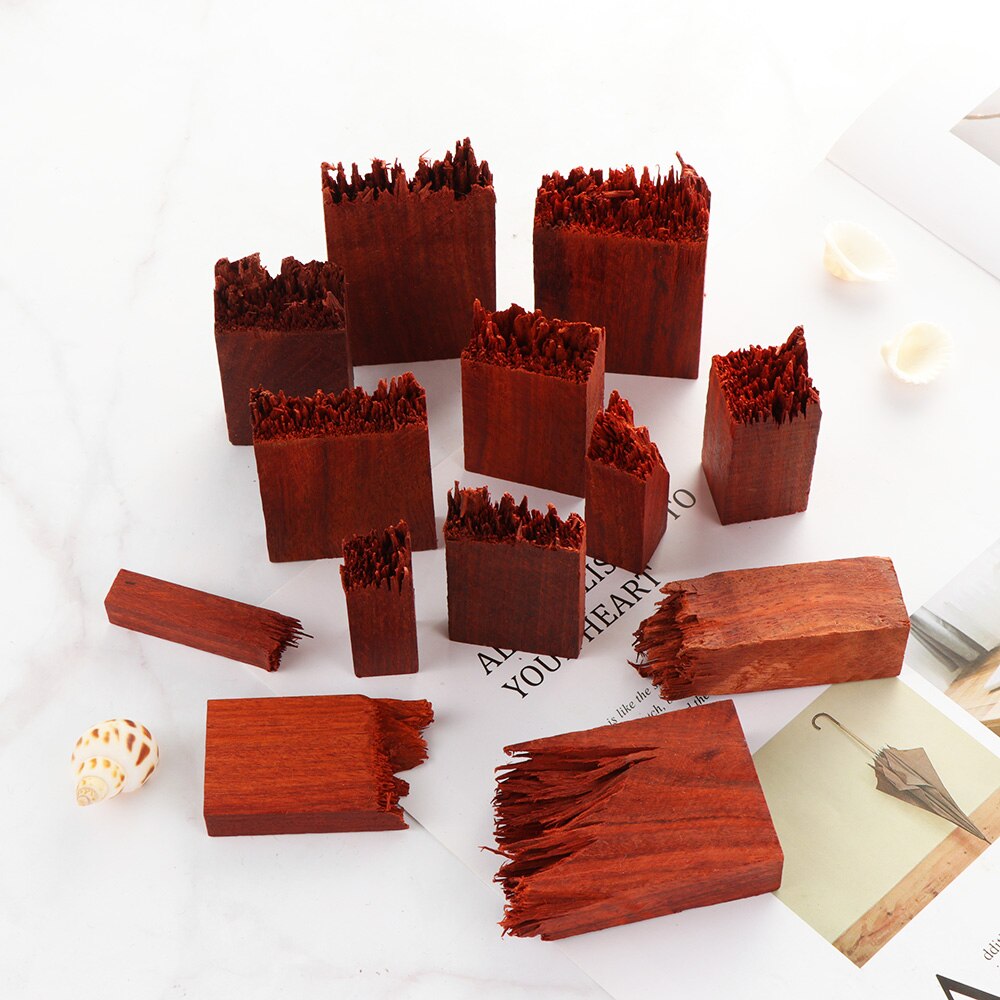 Epoxyhars Craft Materiaal Bloed Sandelhout Art Maken DIY Stempel Sieraden Maken Ketting Hanger Landschap Decor Natuurlijke Houten