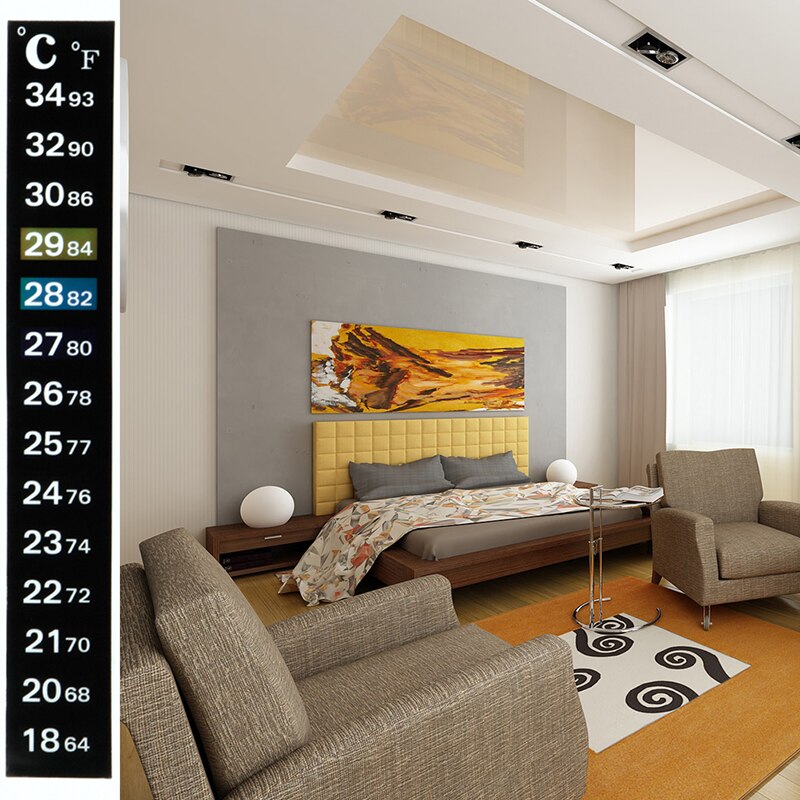 1Pc Temperatur Aufkleber Digital Dual Skala Aquarium Aquarium Thermometer Temperatur Aufkleber
