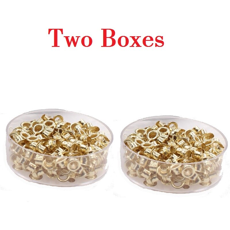 Oeillet en métal pour reliure, une boîte comprenant 250 œillets: Two Boxes