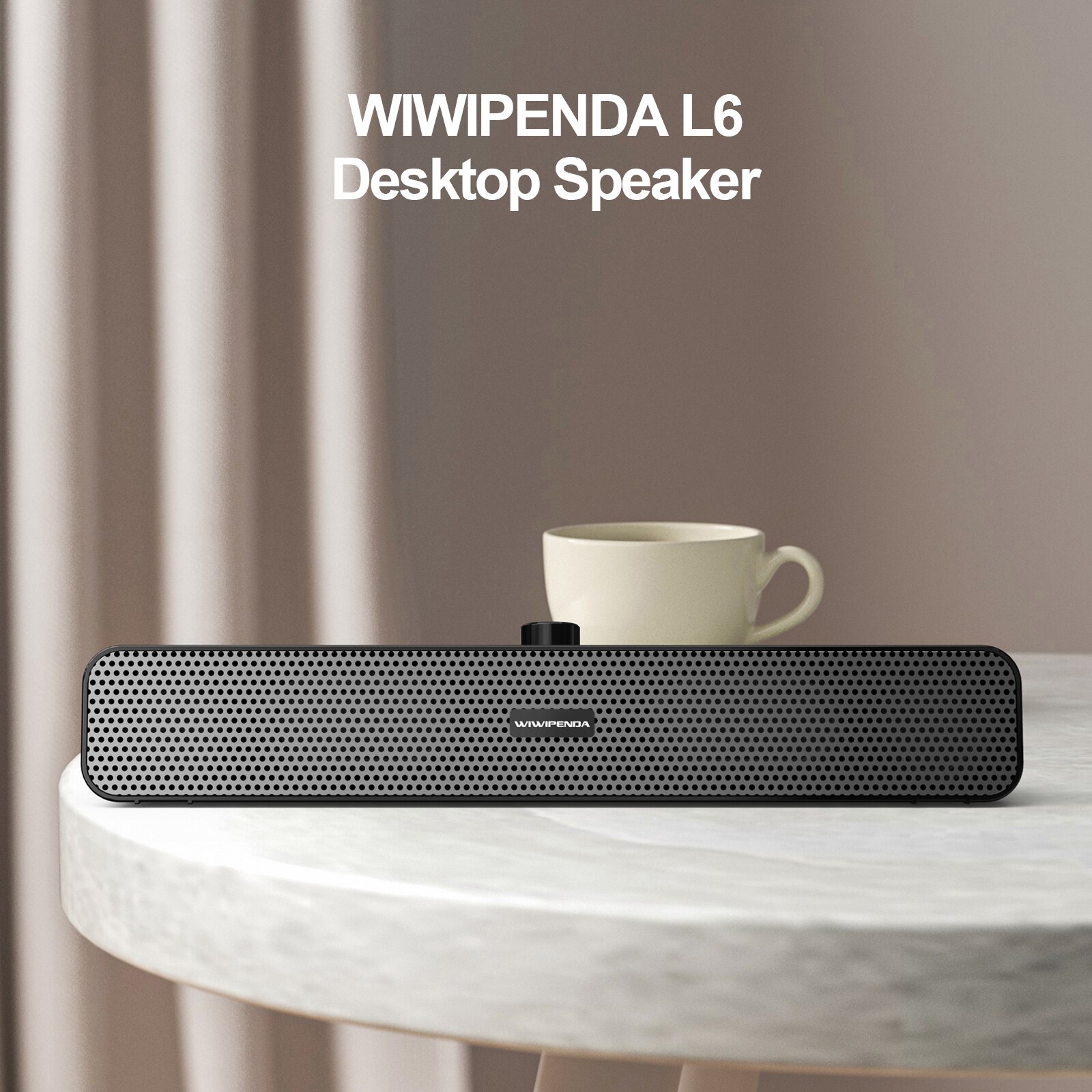 L6 Desktop Speaker Wireless Bluetooth 5.0 Speaker Home Theater Soundbar AUX IN USB TF Card Music Playback for TV Latop PC Phones