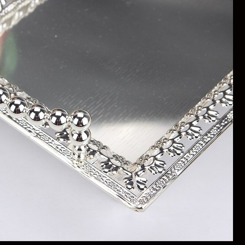 Fruit Plate Serving Tray Bar Hotel Metal Tray Dinnerware Plate Gold/silver Tray