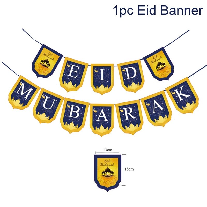 Fengrise Eid Mubarak Ballon Kareem Glücklich Ramadan Dekoration Muslim Islamischen Muslimischen Festival Ballon Ramadan Ballon Hilfe Mubarek: blue black banner