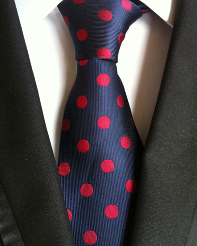 GUSLESON-Corbata de lunares florales para hombre, corbata informal de 8cm de seda, azul y rojo, de negocios, boda, corbatas formales para el cuello, accesorios: 14