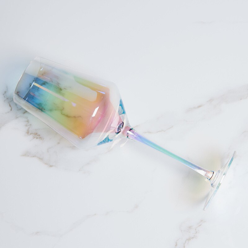 Coupe de vin en verre arc-en-ciel | Coupe de champagne, gobelets de Cocktail, verres de vin pour boire du vin pour mariage, home Bar hôtels verres: A1 450ml