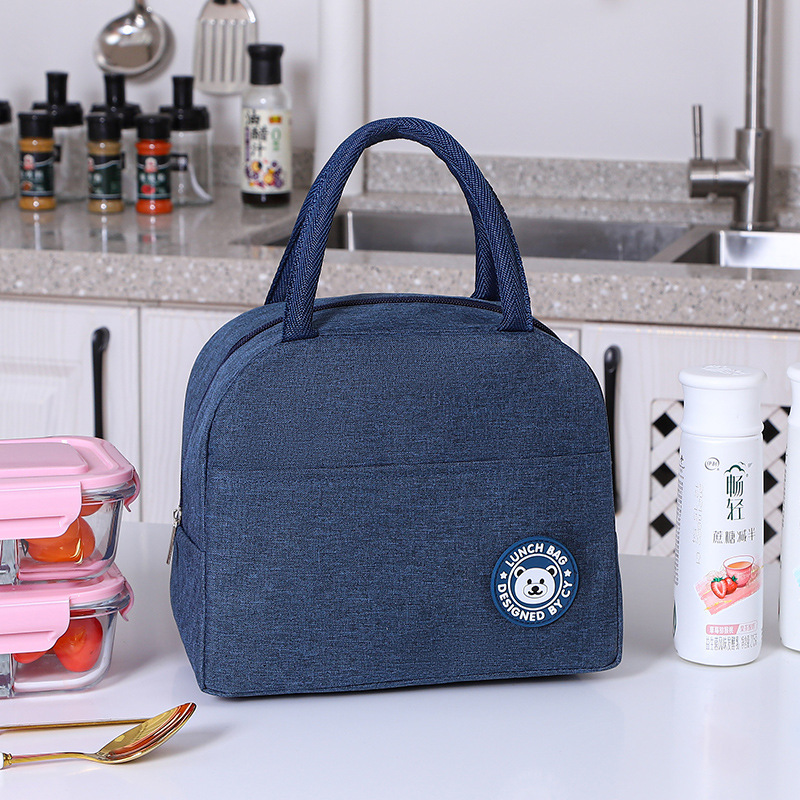 Microwave Lunch Box Wheat Straw Dinnerware with Spoon Chopsticks Food Storage Container Children Kids School Office Bento Box: Thermos bag blue