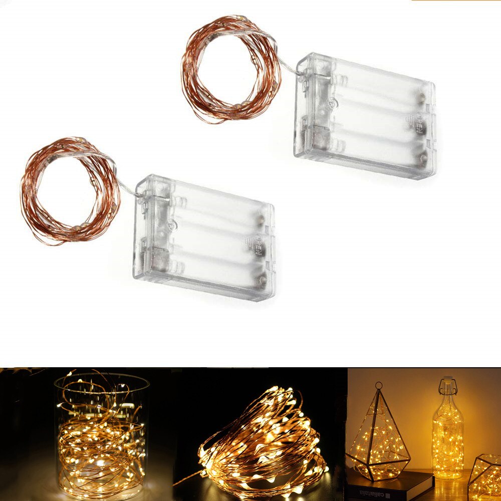 Led String Lights Koperdraad 2M/3M/5M/10M Waterdichte Led Strip verlichting Voor Wedding Party Christmas Fairy Decoratie