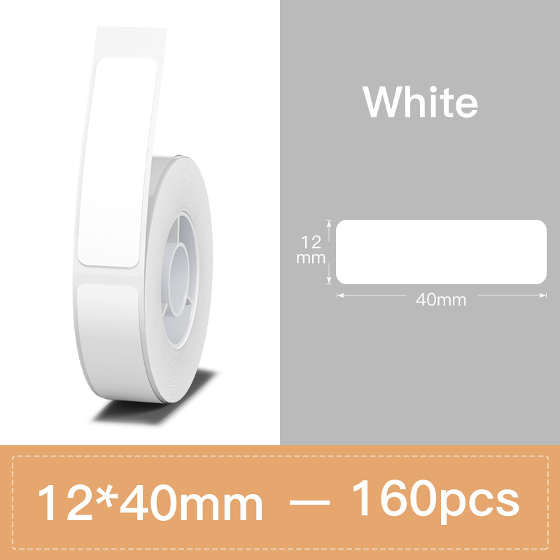 Niimbot Transparents Clear Pure White Thermal Label Sticker Paper Roll Self-Adhesive Barcode Price Name Printing for D11 D110: Black on Yellow