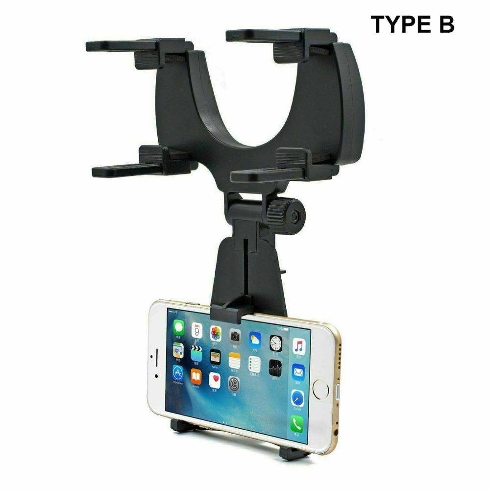 Car Phone Holder Rear Mirror Mount Mobile Bracket Universal 360 Degree Cell Mobile Smart Phone Support Stand Holder GPS