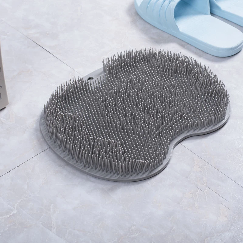 1Pc-Luie Voet Wrijven Tool Huishoudelijke Badkamer Voet Borstelen Zool Massage Pad Met Zuignap Anti Slip Voet Wash Pad: GRIJS