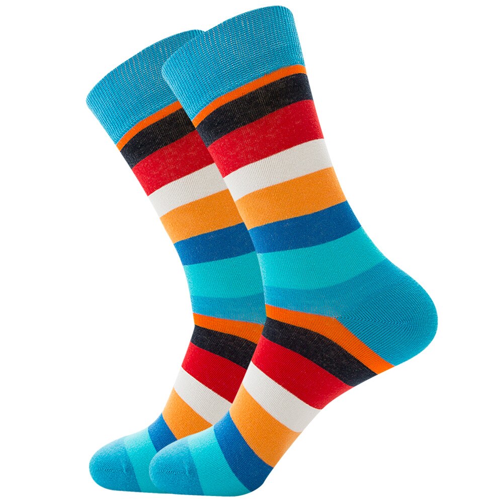 Happy Socks – chaussettes à rayures en coton pour hommes et femmes, motif zèbre, peinture de personnalité, Harajuku: AF11-7