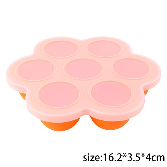 Multifuncional segurança silicone bebê infantil flor treliça alimentos frutas leite recipiente de armazenamento freezer bandeja copo bolo molde: 2
