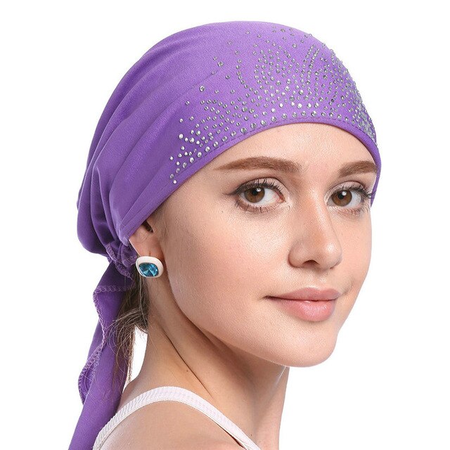 Moslim Hijab Tulband Cap Vrouwen Bloemenprint Kanker Chemo Caps Hoofd Sjaal Hoofddeksels Strech Zijdeachtige Durags Bandana: 5