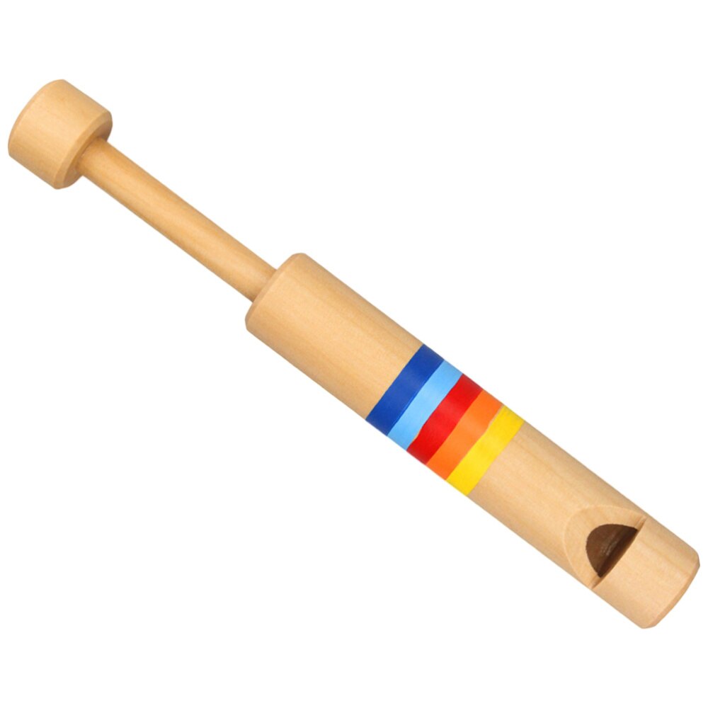 Pull-Push Wooden Whistle Wooden Flute Musical Toys Wooden Flute Educational Learning