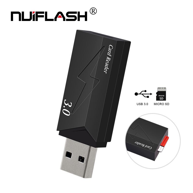 Cooler schwarzer usb 3.0 multi-smart-speicherkartenleser mini-kartenleser für microsd-karten an computer und laptop