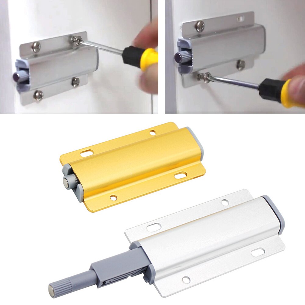 2pcs Magnet Catch Closure Drawer Magnetic Push To Open Wardrobe Home Aluminum Alloy Hotel Hardware Cupboard Cabinet Door Latch