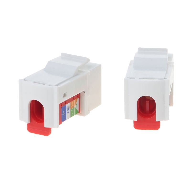 2Pcs CAT6 Netzwerk Modul Informationen Buchse RJ45 Stecker Adapter Keystone Jacks Module Werkzeug-freies Verbindung