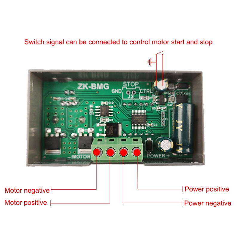 ZK-BMG PWM DC motor Controller 9-60v 12A 500W motor fan controller switch adjustable frequency duty cycle PWM dc motor governor