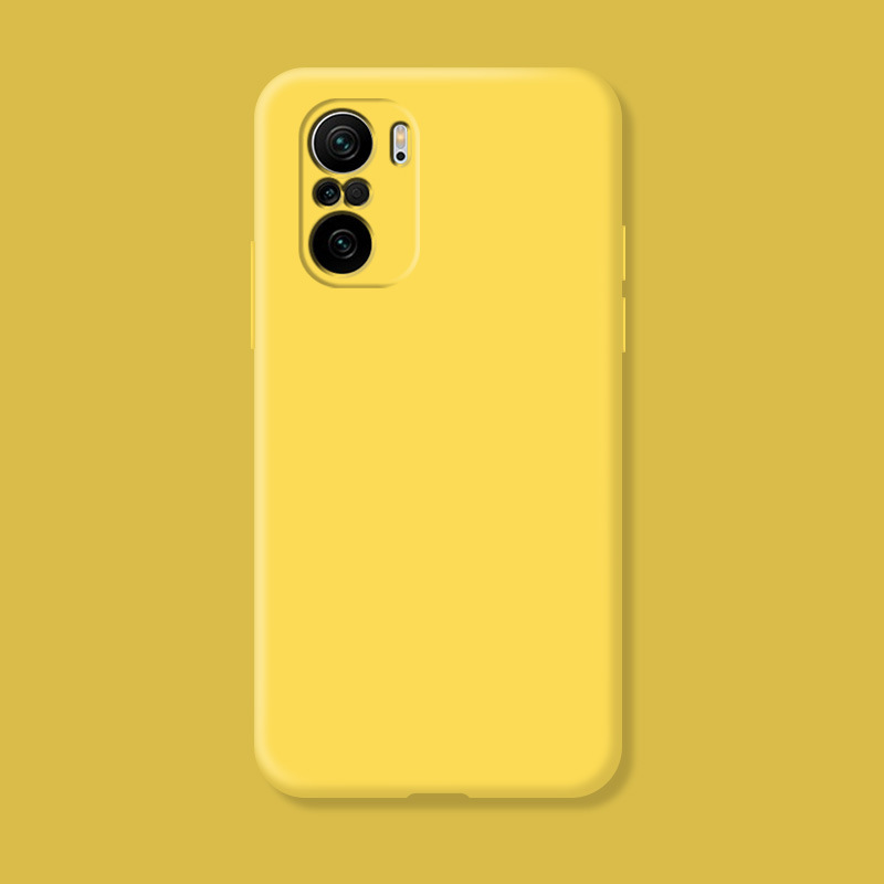 Para Xiaomi Poco F3 funda trasera de silicona fundas de teléfono para Poco F3 funda suave TPU a prueba de golpes Redmi K40 funda de silicona Coque: ABS / YELLOW