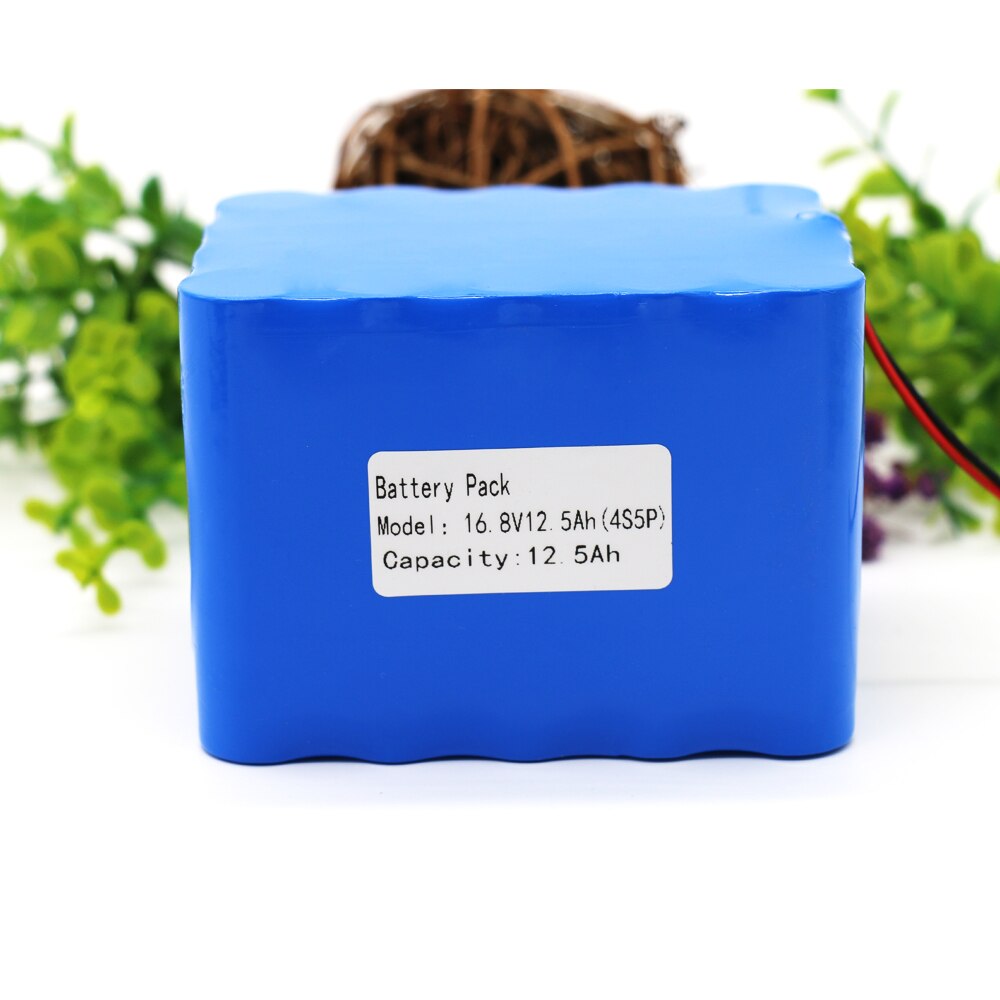 KLUOSI 4S5P 14.8V/16.8V 12.5Ah 18650 Li-iom Battery Pack Night Fishing Lamp Heater Miner's Lamp Amplifier Battery with 5A BMS