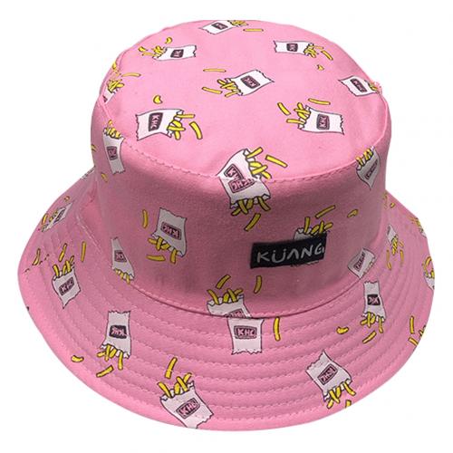 Panama Emmer Hoed Mannen Vrouwen Zomer Emmer Cap Banana Print Gele Hoed Bob Hoed Hip Hop Gorros Vissen Visser Hoed: Roze