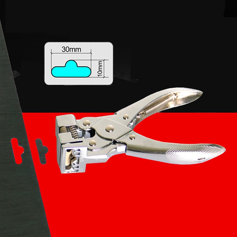 Metal T Shape Hole Punch Ring Album Paper Cutter ID Card Slot Hole Puncher Scrapbooking DIY Tools Office Binding Supplies