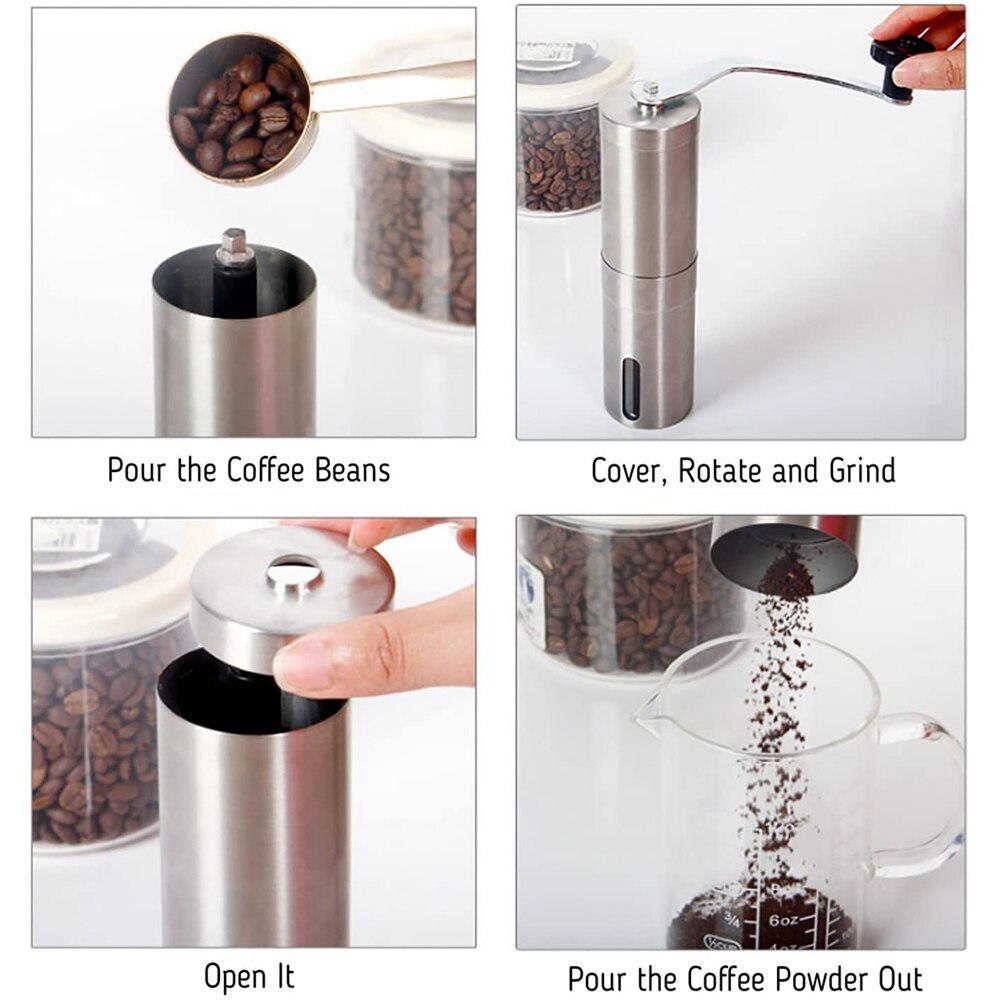 Draagbare Roestvrij Staal Handmatige Koffieboon Grinder Handgemaakte Handleiding Slijpmachine Koffie Molen Keuken Tool