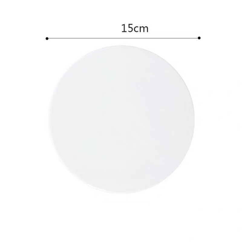 Ceramic Japanese Sushi Pizza Plate White Porcelain Cake Bread Tray Kitchen Dessert Plate Baking Tableware: 6 inch round
