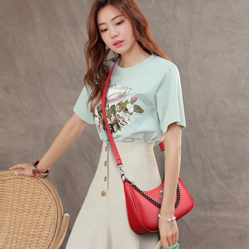 Mujer Bolsa Bandolera pequeña madre de cadenas de bolso mujeres de la de lujo de bandoleras de piel de Retro bolso