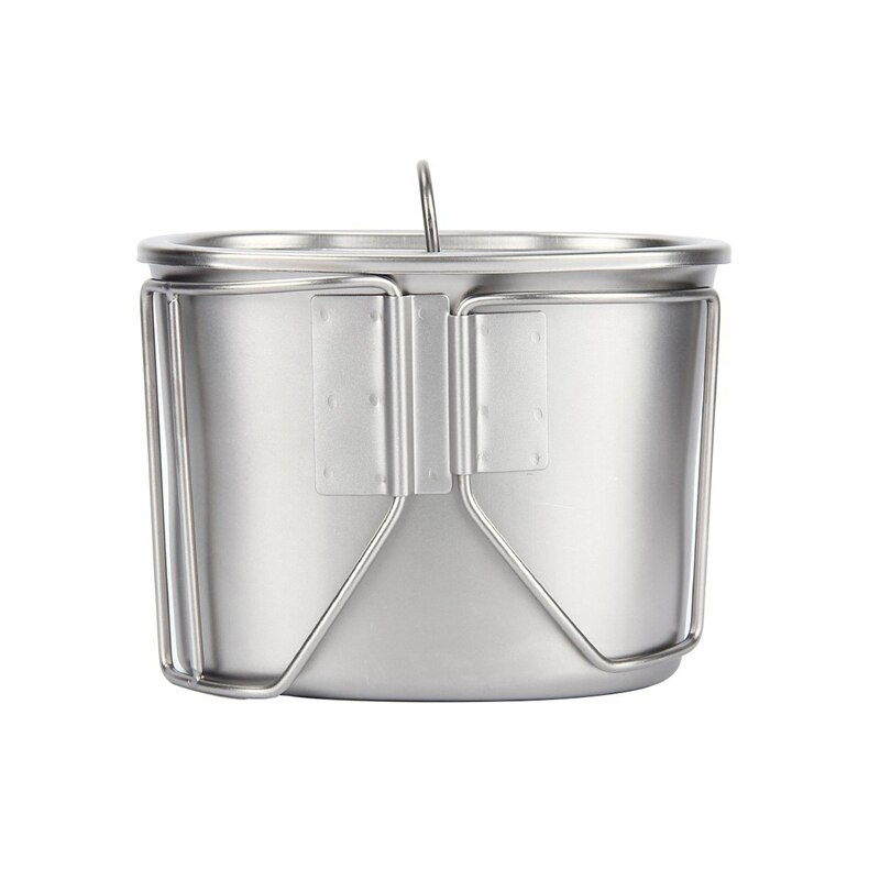 Kantinekopp i rustfritt stål 700ml bærbar med koppdeksel utendørs campingfottur