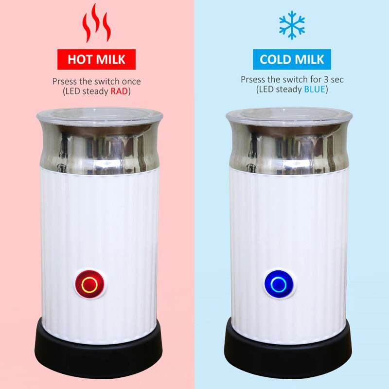 Automatisk mjölkskummare med rostfritt stålbehållare för mjukt skum cappuccino elektrisk kaffebryggare / cool eu-kontakt