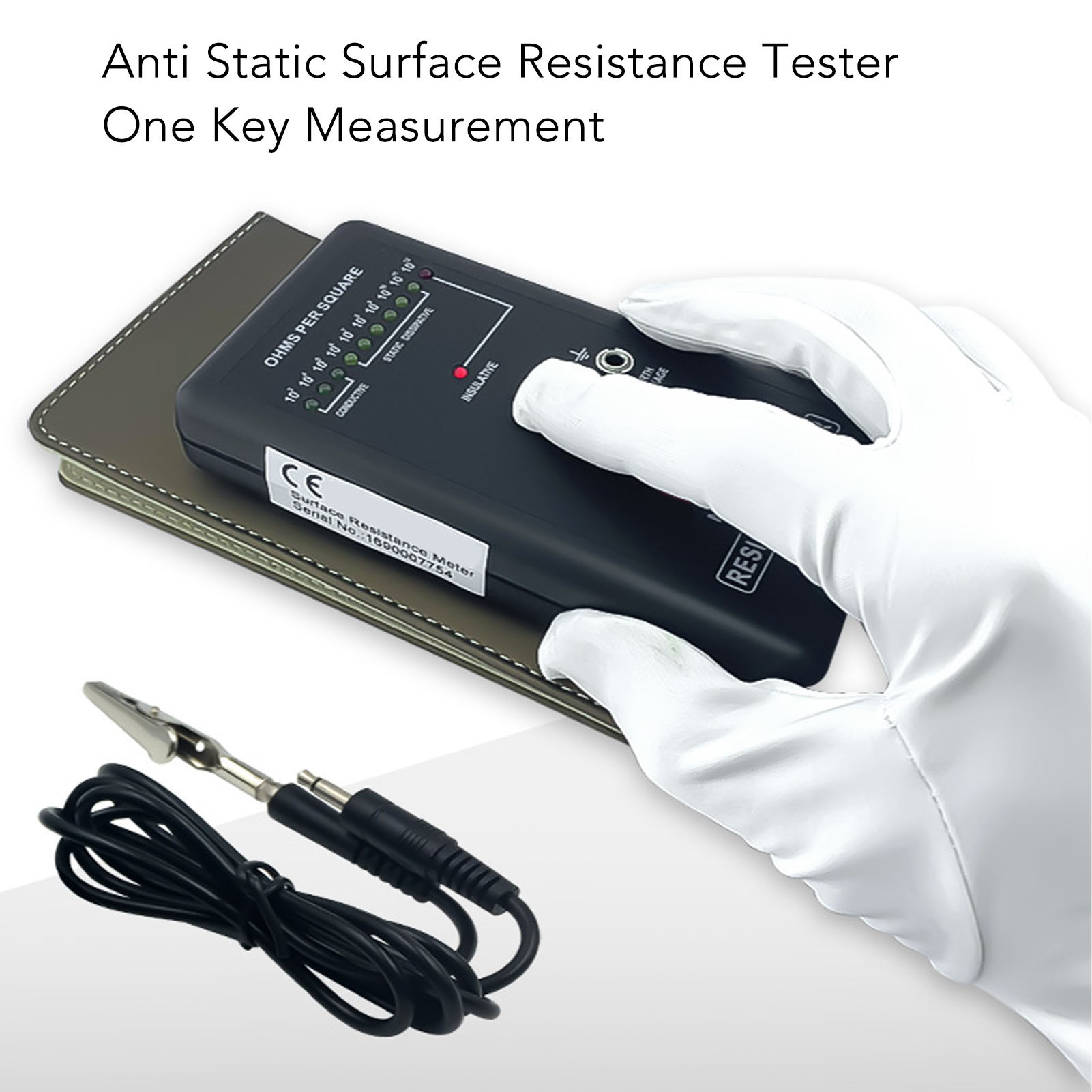 Anti Static Resistance Meter Surface Resistance Tester Static Electricity Tester Surface Resistance Measuring Instrument