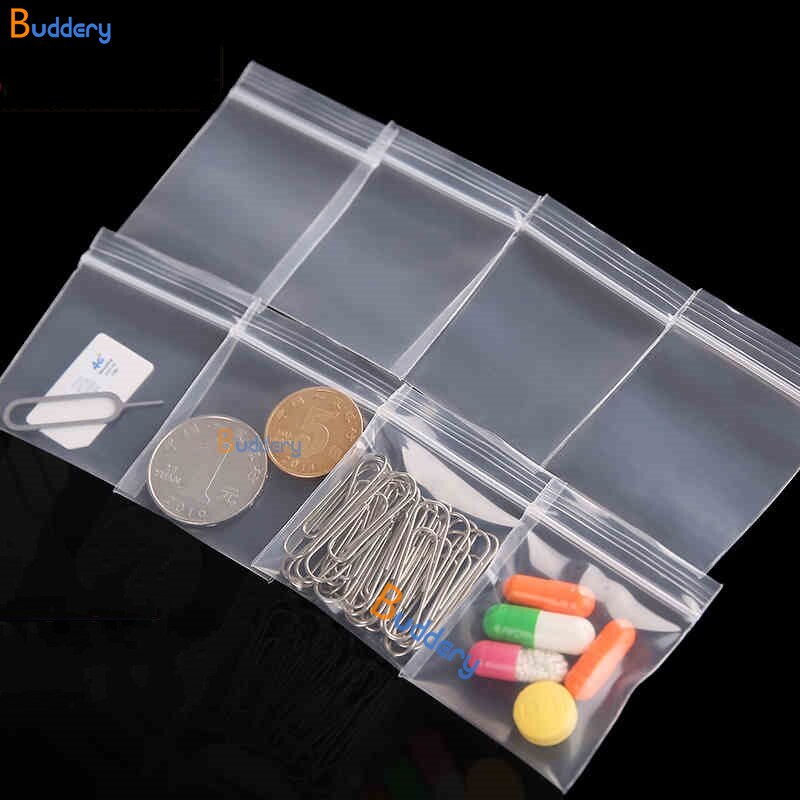 100 pcs Mini Zip Plastic Zakken Baggies Kleine Plastic Verpakking Zakken Plastic rits zak ziplock