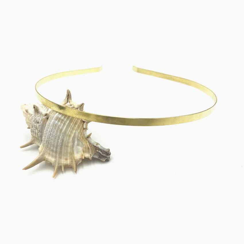 50 Pcs/Lot 1.2mm 3mm 5mm 7mm 10mm Metal Headband Silver Gold Black Hairband for Girls DIY Crafts Hair Hoop Headwear: Chocolate