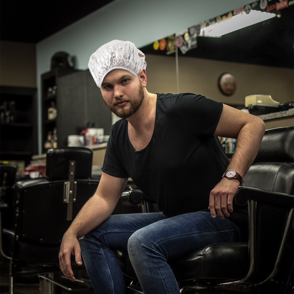 Cappucci da colorare per capelli monouso elastici in alluminio con cappuccio da parrucchiere 4 pezzi per signora