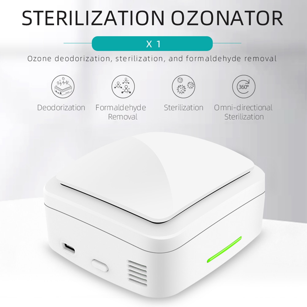 Usb uppladdningsbar luftrenare mini ozongenerator bärbar luktborttagningssterilisator ta bort formaldehydbensen för hembil