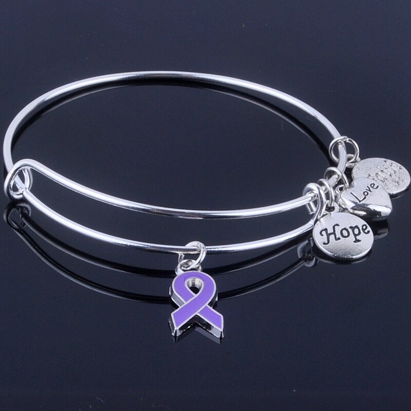 Importa para el cáncer de mama Rosa pulseras con cintas espero Love Faith encantos pulsera brazaletes ajustables para joyería B008