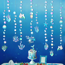sotto il mare decorazioni per feste a tema compleanno conchiglie stelle marino alghe cavalluccio marino ornamenti da tavola bambino doccia ghirlande sospese