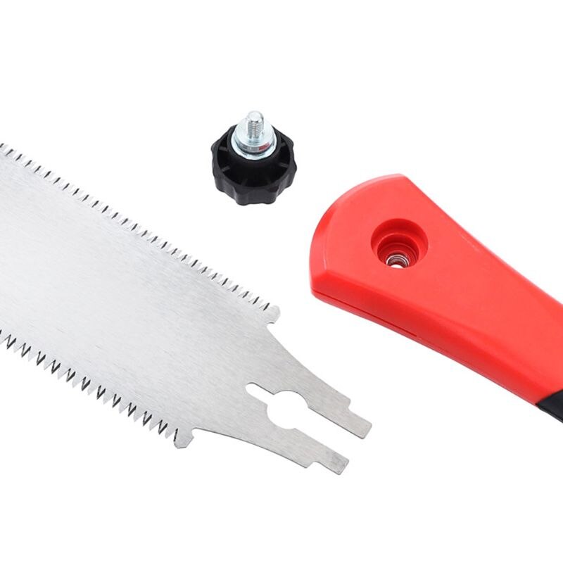 Woodworking Double Sides SK5 Steel Hand Saw Tenon Fine Tooth with TPR Handle for Gardening Outdoor