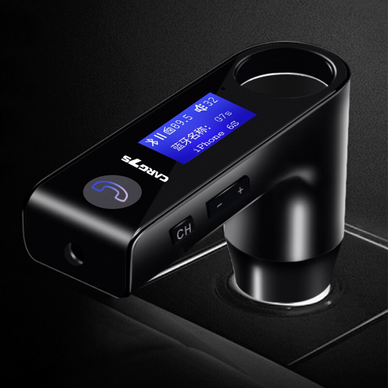 CDEN-transmisor FM inalámbrico para coche, reproductor MP3 con Bluetooth, cargador de coche con encendedor de cigarrillos Dual, puerto USB, Kit de soporte AUX