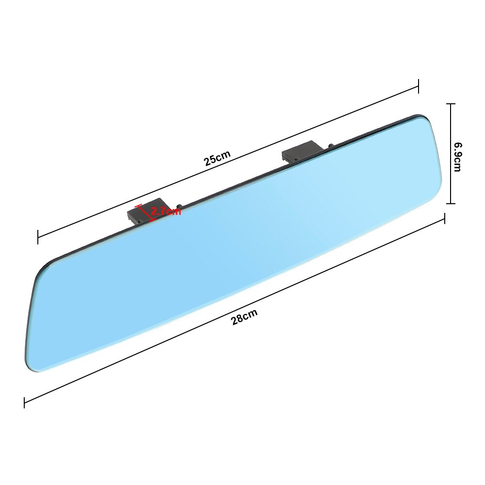 LEEPEE 2.5D Full Creen HD Glass Car Interior Rear View Mirror Anti-glare Wide-angle Blue Frameless Mirror Auto Accessories