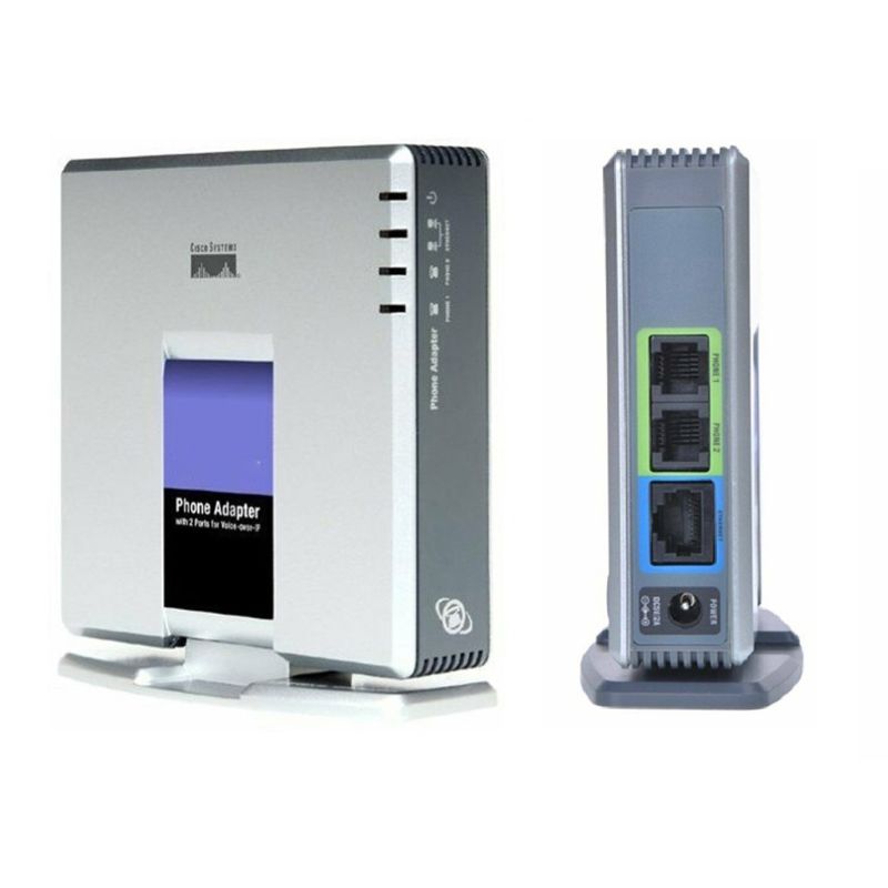 1 einstellen voip-Tor, 2 Häfen, Schluck - v2- protokoll, Internet-telefon-sprachadapter mit netzwerkkabel für linksys Brei 2t, au/eu/uns/uk-stecker