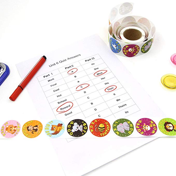 500pcs cute cartoon animals stickers journal scrapbooking teacher reward sticker for children stationery stickers Praise Labels