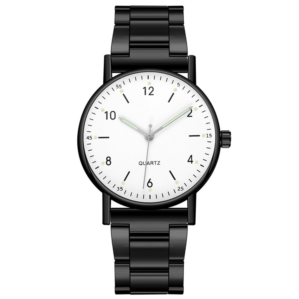 Vrouwen Horloge Dames High-End Man Vrouw Quartz Mannen Horloges Roestvrij Staal Lichtgevende Wijzerplaat Leisure Horloge Dames Meisjes klok: F