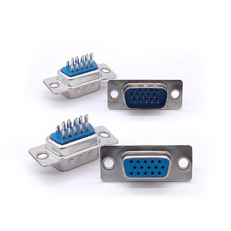 Connecteur de fil à souder DB15, 15 broches à trous, adaptateur VGA à 3 rangées, prise mâle femelle, port série, terminal soudé