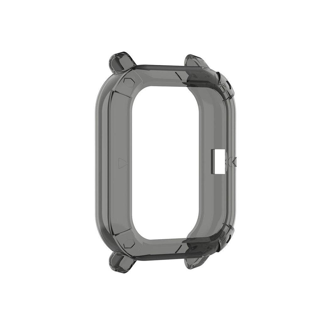 Tpu ram stötfångare täckfodral skalskydd för xiaomi huami amazfit gts smart klockskydd armband skyddande tillbehör: Svart