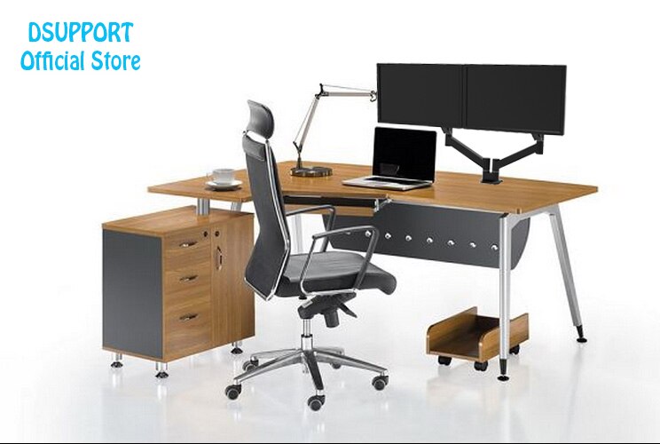 360 Degree spring arm Desktop 17"-27" Dual Monitor Holder Arm Full Motion Dual Monitor Support loading 5.5 kgs