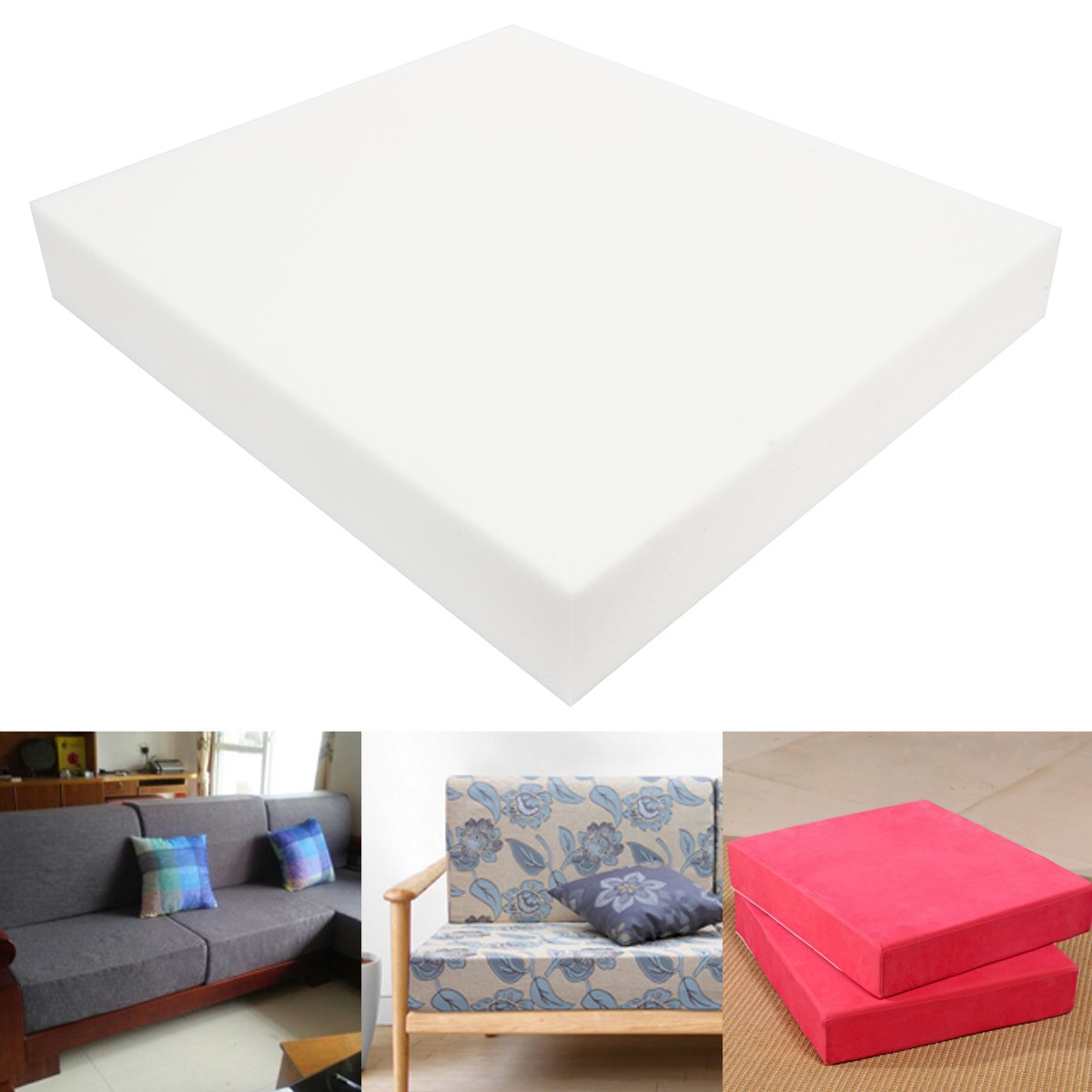 Hoge Dichtheid Bekleding Kussen Foam Stoel Sofa Seat Foam Pad Vel Matras Bed Vloer Hoge Dichtheid Bekleding Kussen 55X55cm