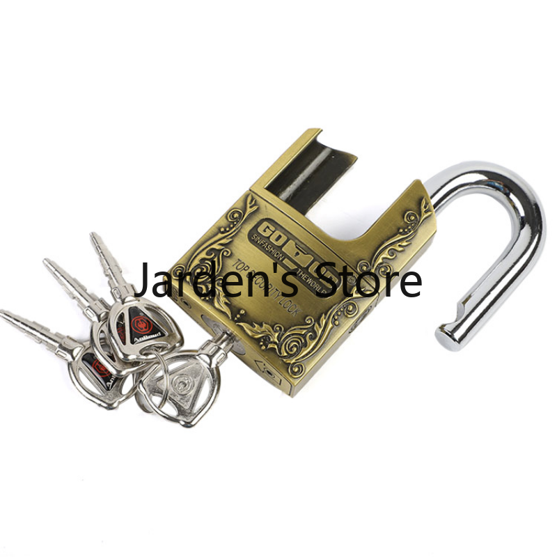 Strong Padlock with Key Outdoor Door Locks Classical Solid Dormitory Lock Anti-theft Warehouse Barn Big Cabinet Rustproof Locks
