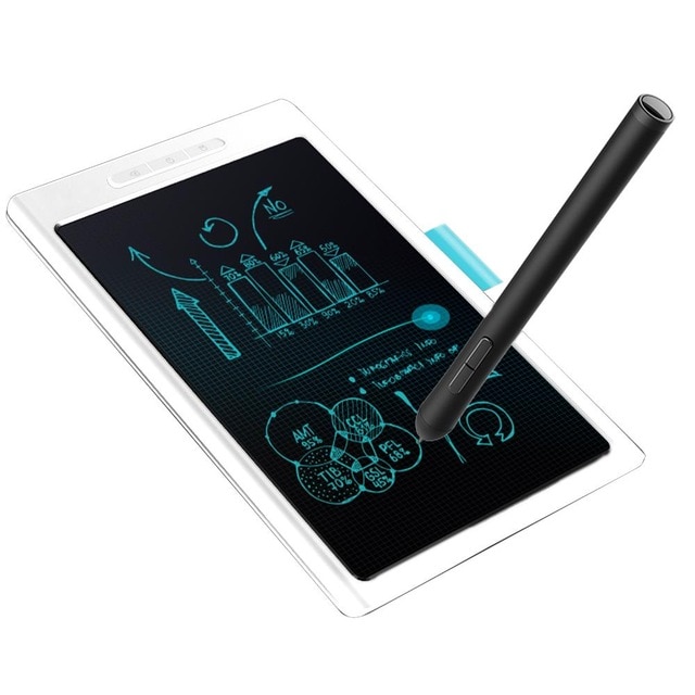 Grafiske tabletter digital pen tablet telefon tegnetablet med bluetooth batterifri stylus til android windows: Hvid