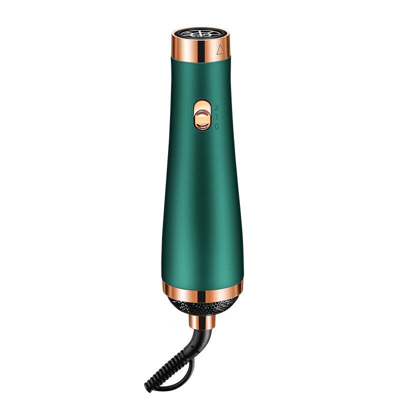 Elektrische Föhn Föhn Kam Rotating Air Borstel 3 In 1 Haardroger Blower Borstel Haar Krultang Curling iron Styler: uk plug / green